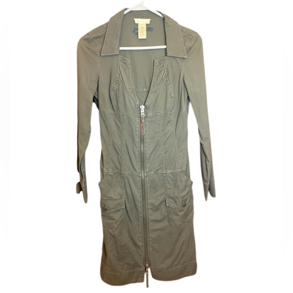 Vintage Y2K Diesel // Military Inspired Khaki Denim Dress // Size S
